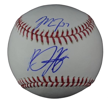 Bryce Harper and Mike Trout Rookiegraph Signed Baseball